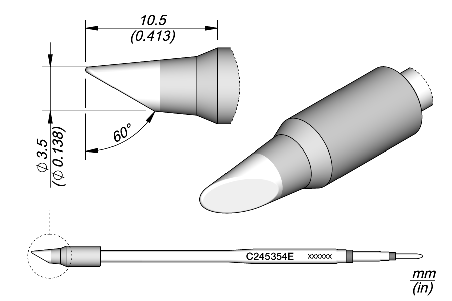 C245354E - Bevel Cartridge Ø 3.5 L